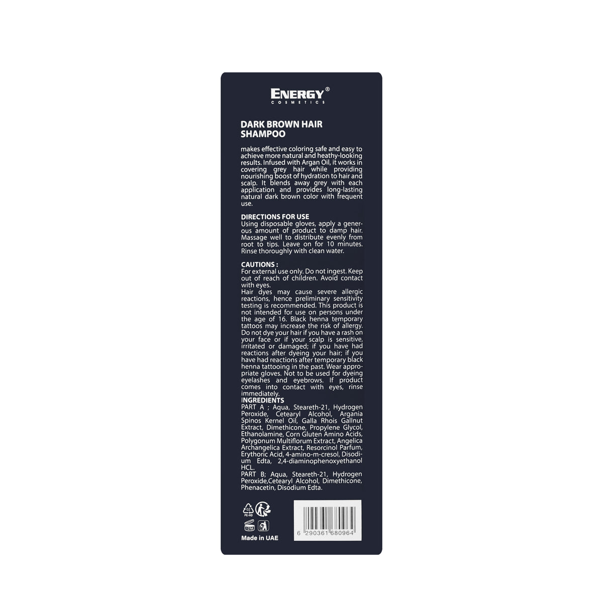 Energy [Dark Brown] Hair Color Shampoo 400 Ml