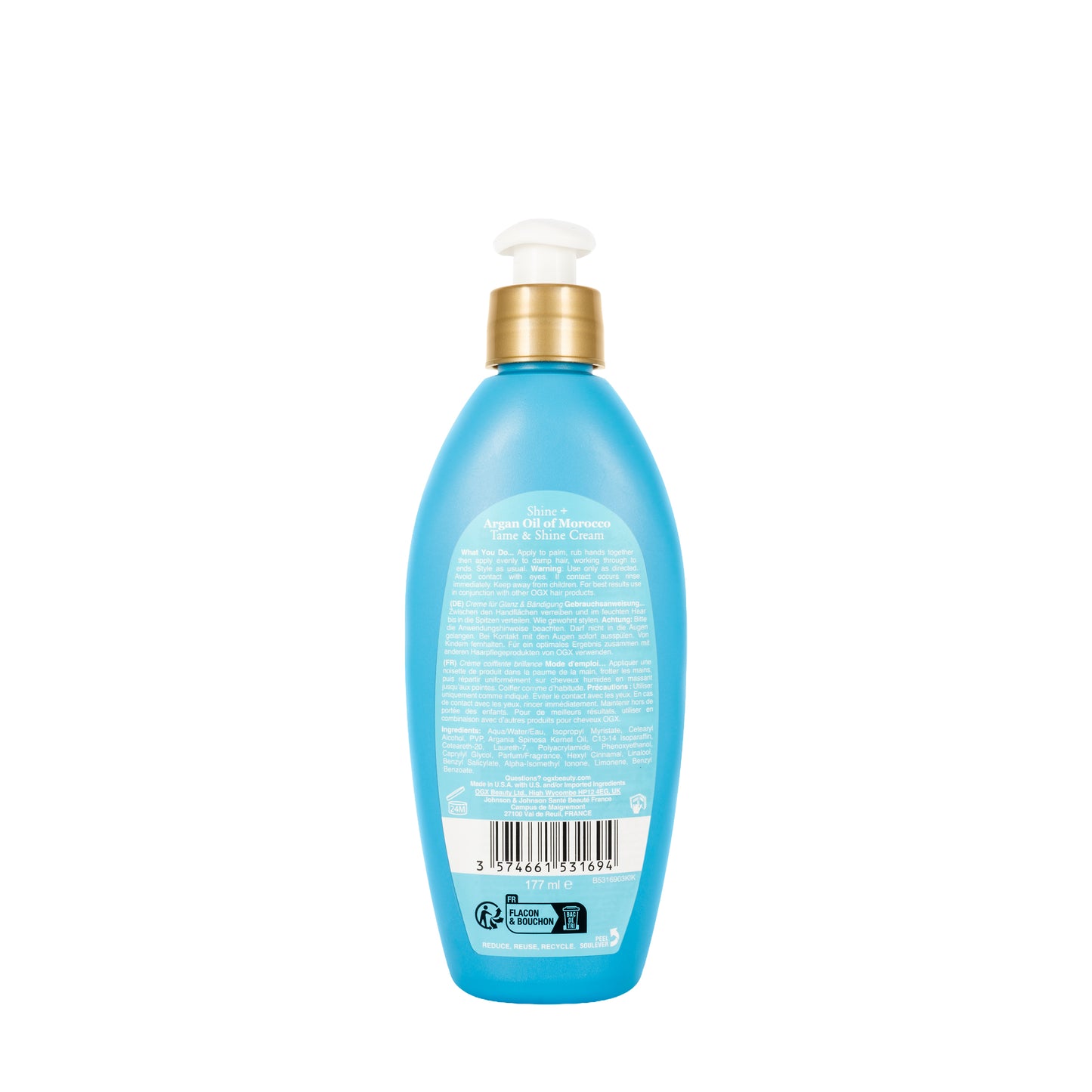 OGX Shine+ Argan Oil Tame and Shine Cream 177 Ml