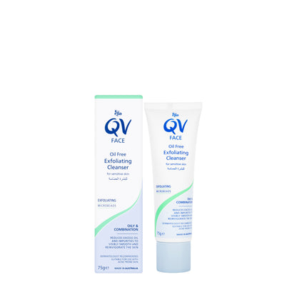 QV Face Oil Free [Oily and Compination Skin]Exfoliating Cleanser 75 Gm