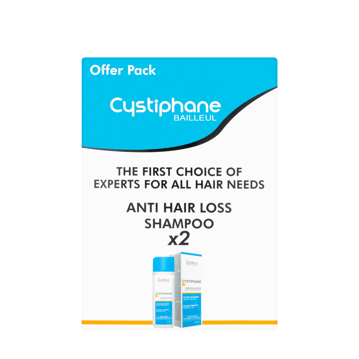 Cystiphane Anti Hair Loss Shampoo 200 Ml 2 Piece Offer