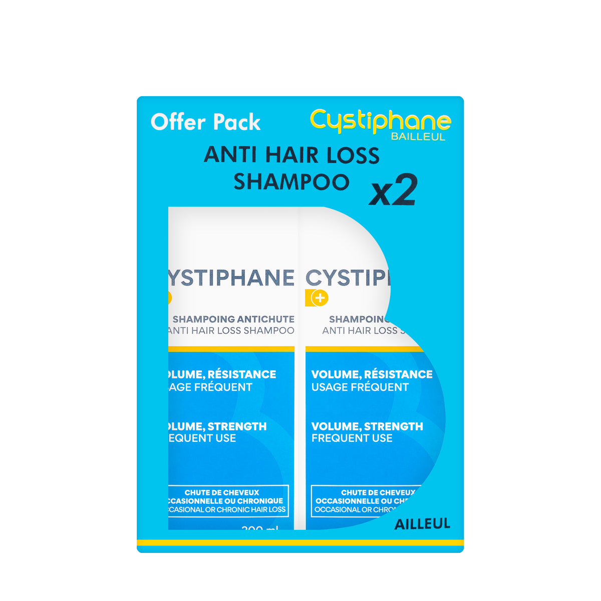 Cystiphane Anti Hair Loss Shampoo 200 Ml 2 Piece Offer