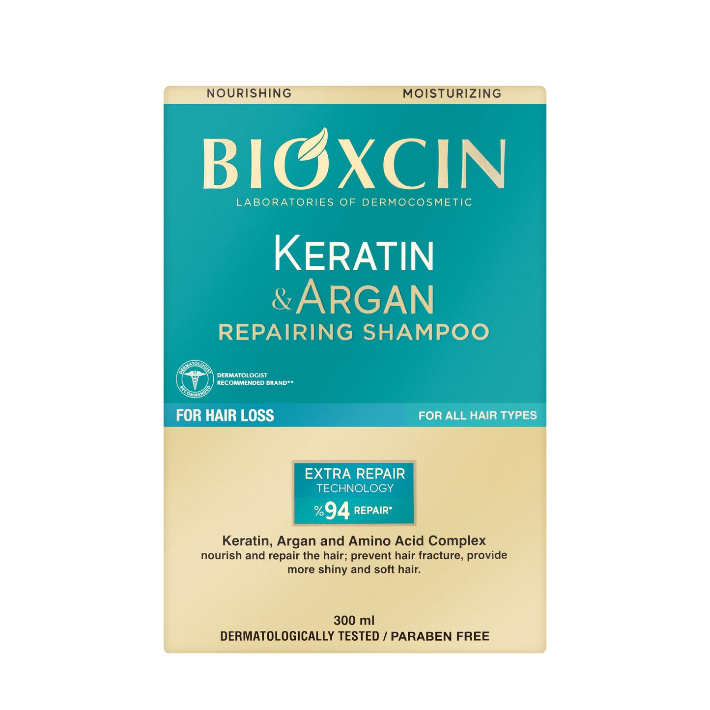 Bioxcin Keratin & Argan Repair Shampoo 300ml