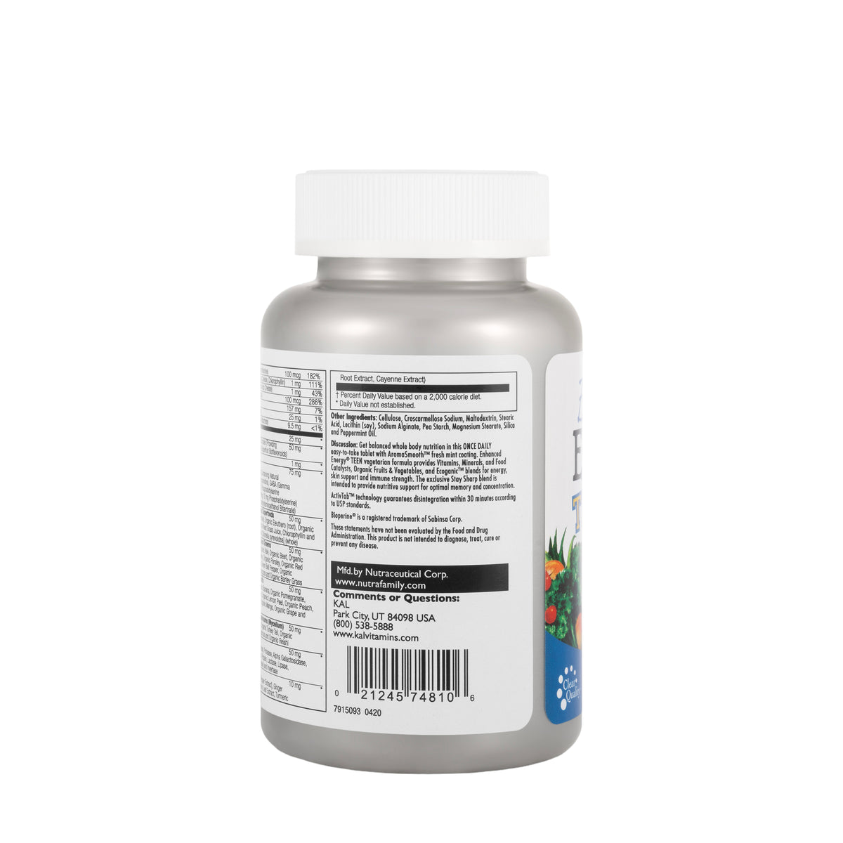 KAL Enhanced Energy Teen 60Tablets