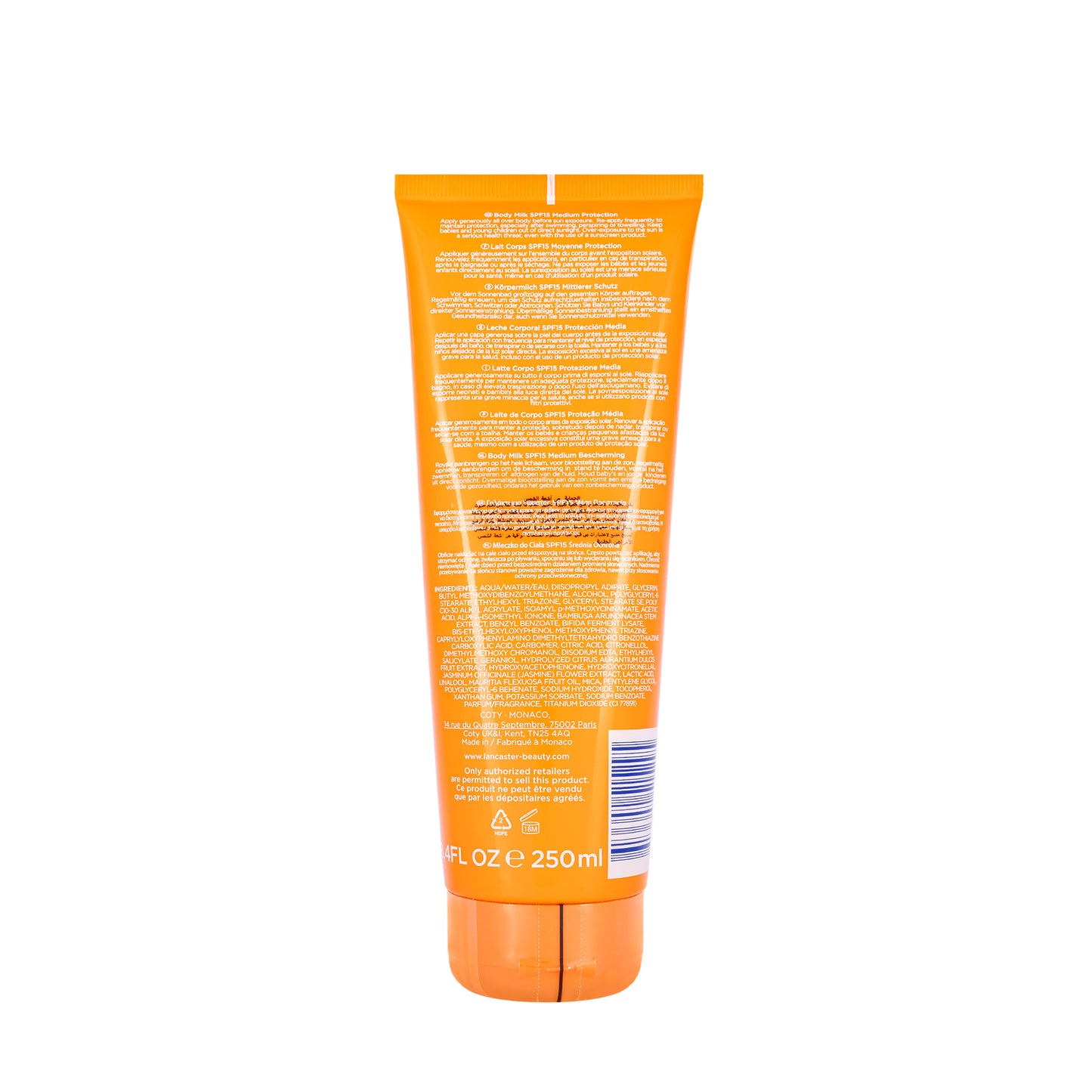 Lancaster Sun Tan Body Milk SPF 15/250ml