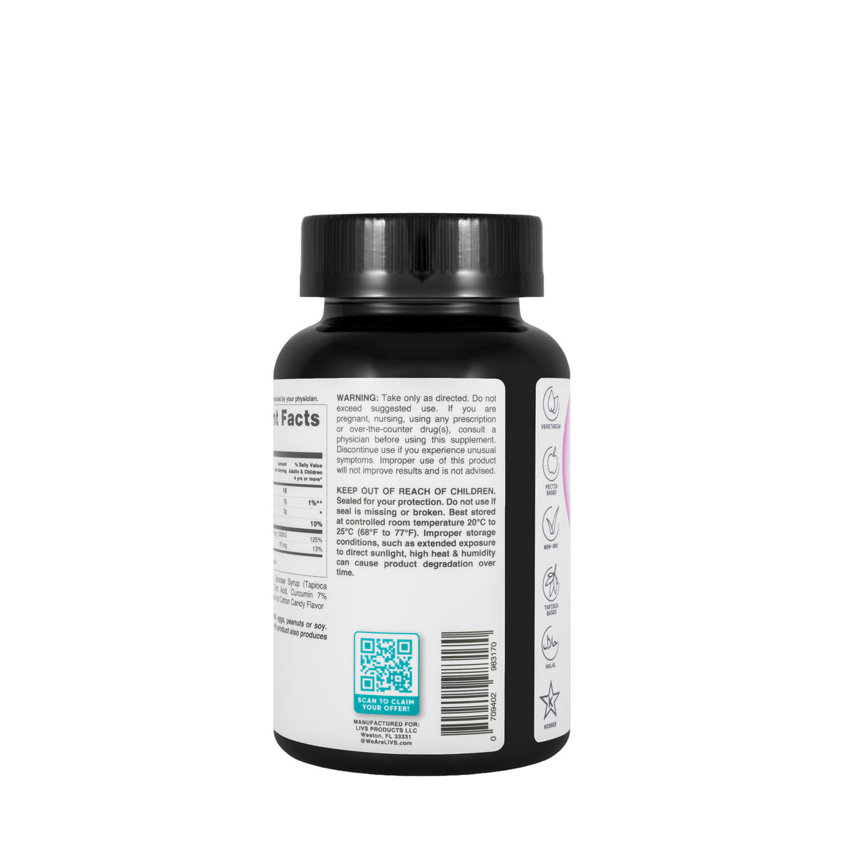 Livs Calcium + Vitamin D 60 Gummies