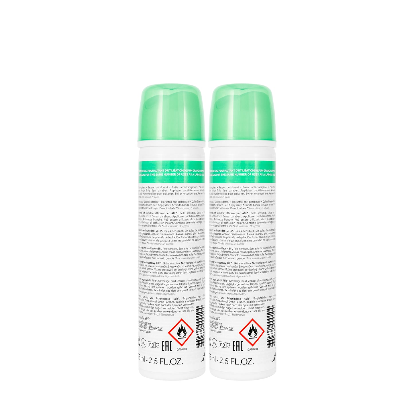SVR Spiral Vegetal Deodrant Spray 2x75 ml Offer