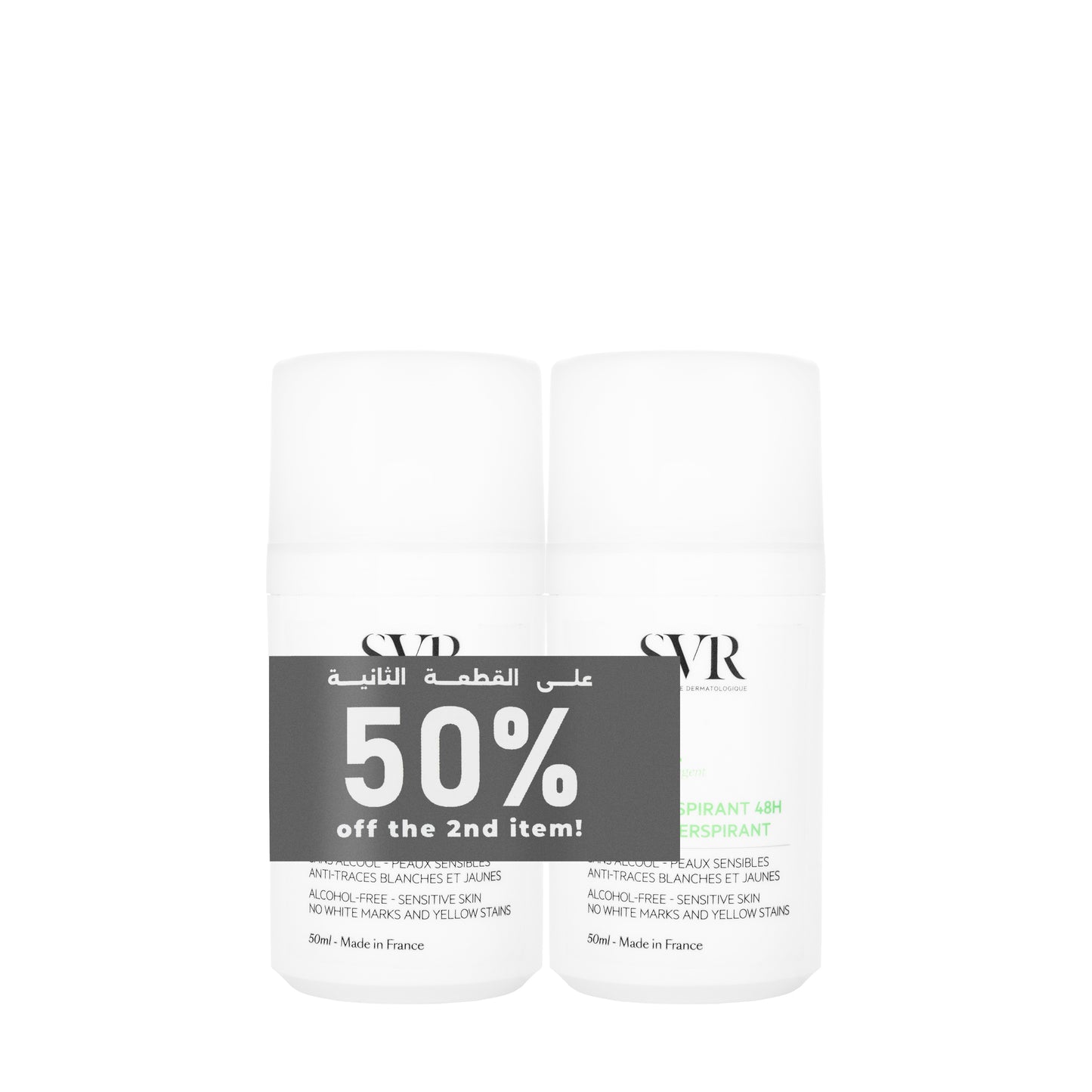 SVR Spiral Deodrant Roll [White] 2x50 ml Offer