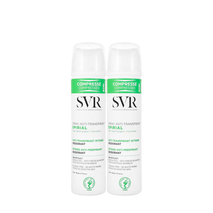 SVR Spiral Deodrant Spray [White] 2x75 ml Offer
