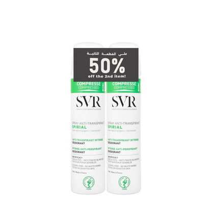 SVR Spiral Deodrant Spray [White] 2x75 ml Offer