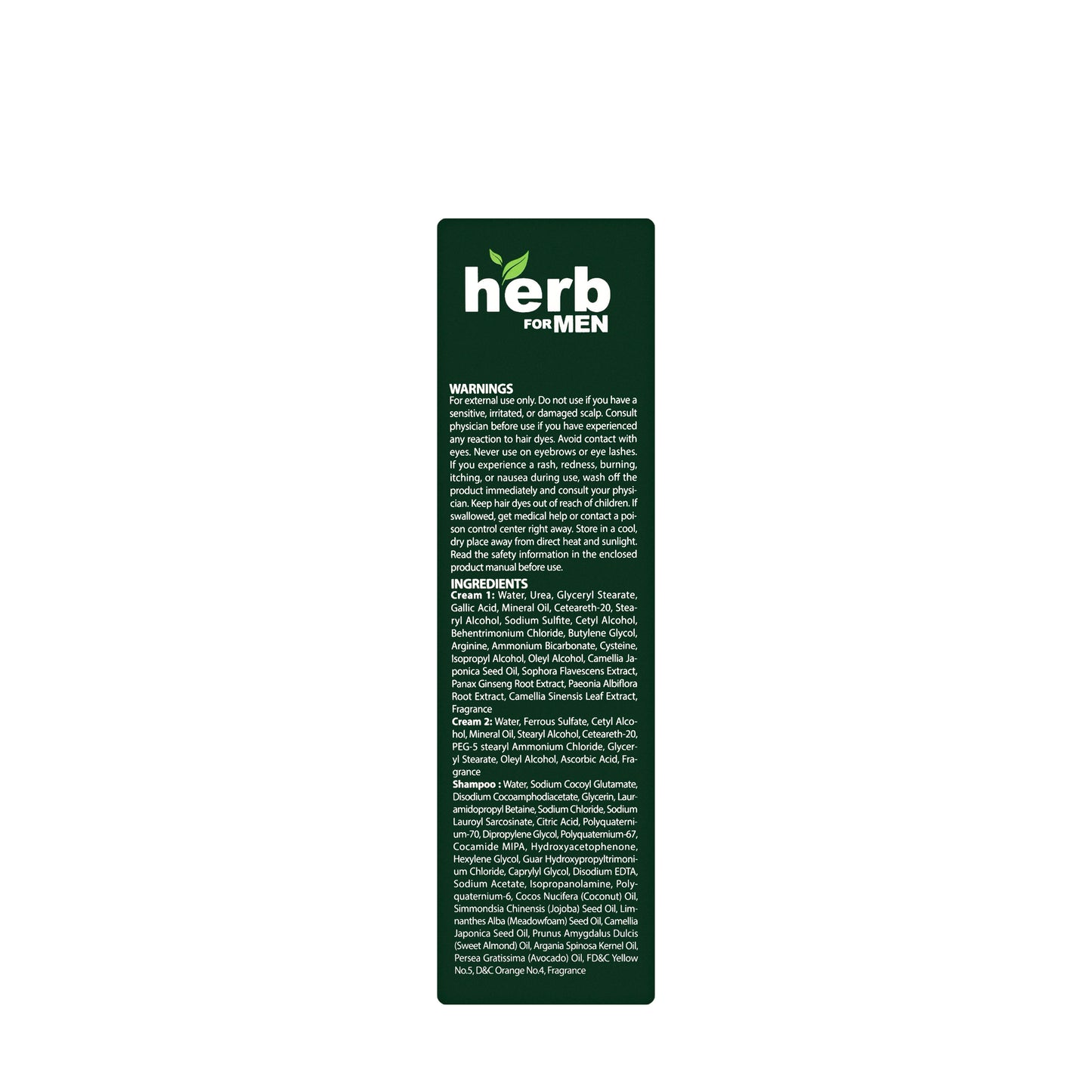 Herb for Men Natural Black Color Cream