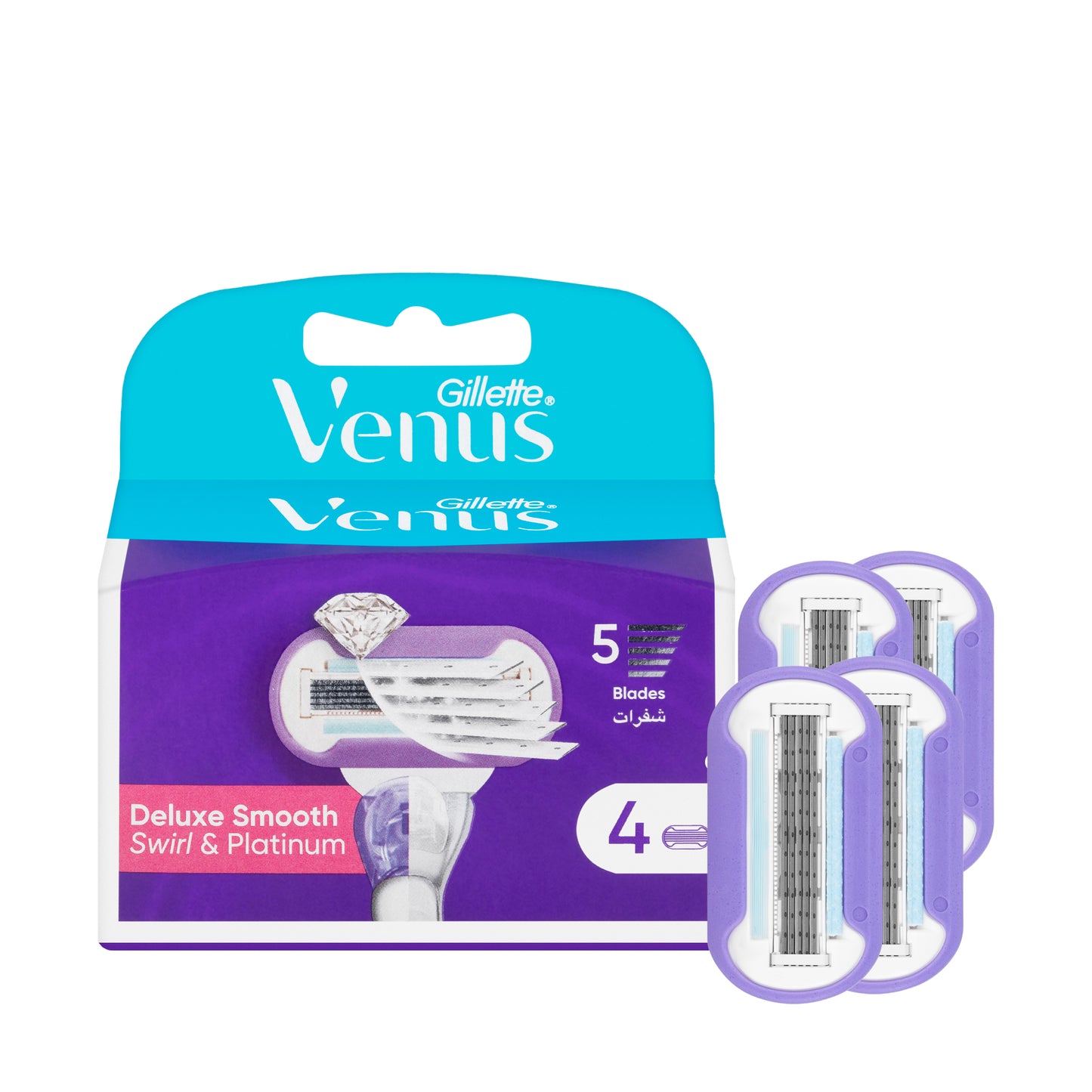 Gillette Venus Deluxe Smooth Swirl Refill 4 Blade