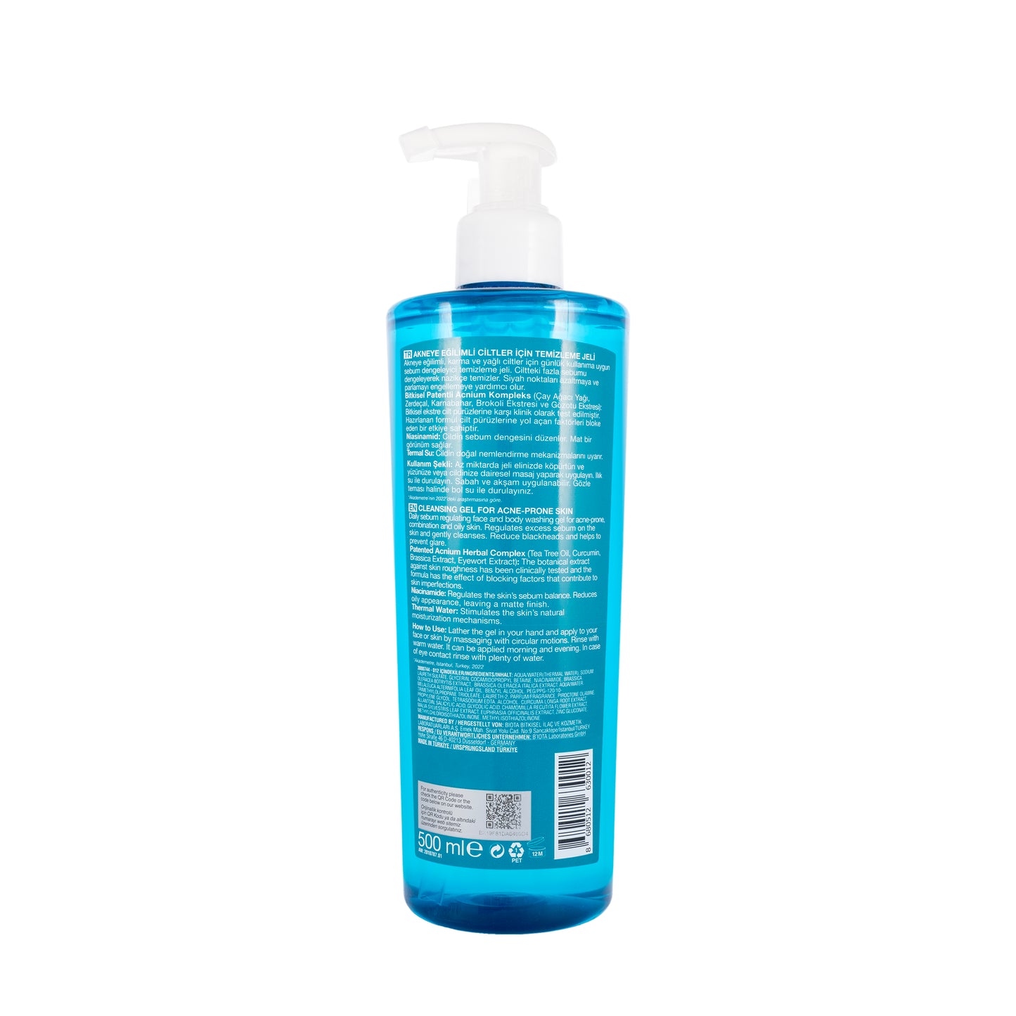 Bioxcin Acnium Cleansing Gel Oily Combination Skin  500 ml