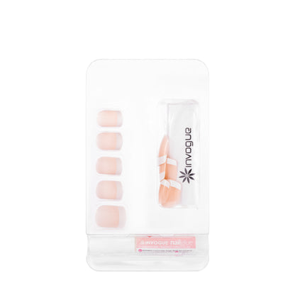 Invogue French Bare Square Nails 24 Pieces