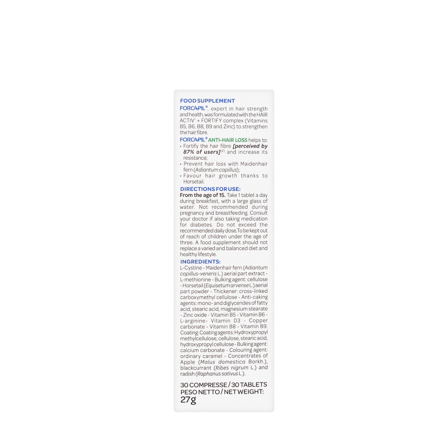 Arkopharma Forcapil Anti-Hair Loss 30 Tablets