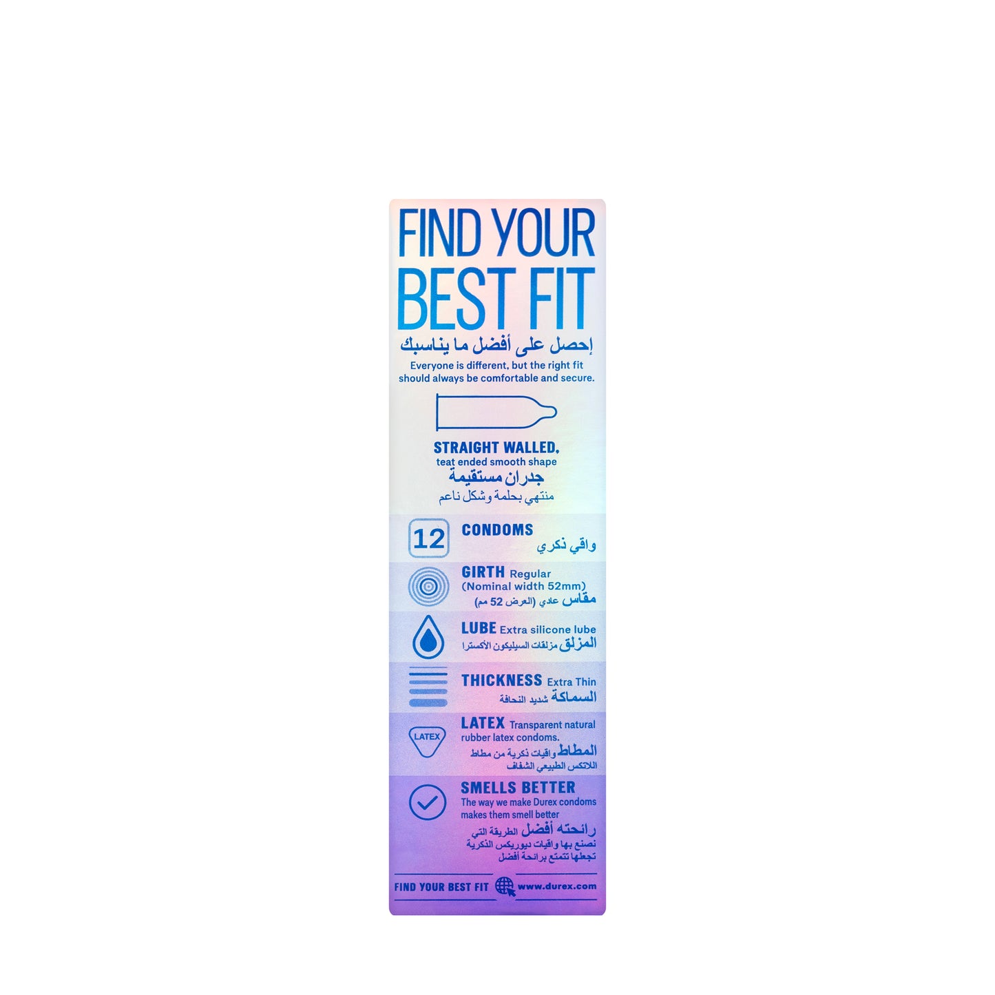 Durex Invisible Extra Lubricated 12 Pieces