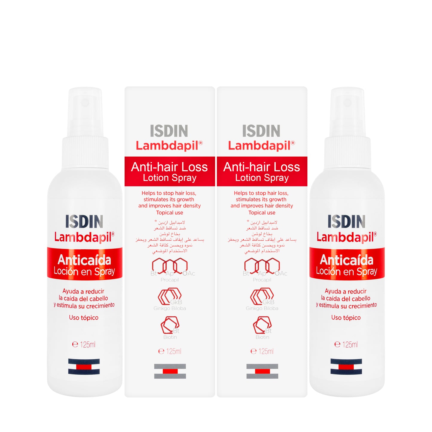 Isdin Lambdapil Anti Hair Loss Spray 125 Ml 1+1 Offer