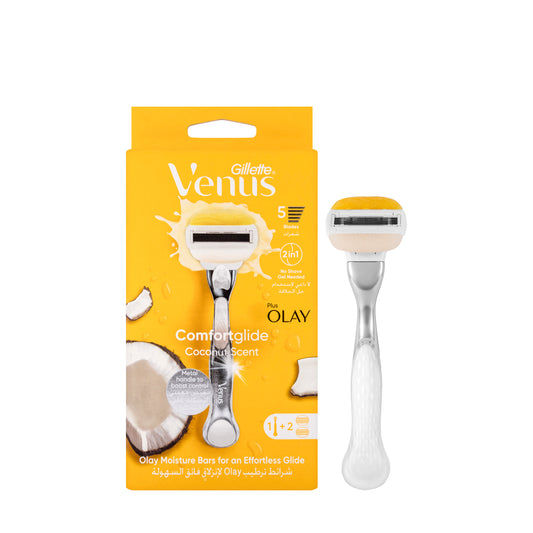Gillette Venus ComfortGlide plus Olay Coconut Women's Razor Blades Kit Refills