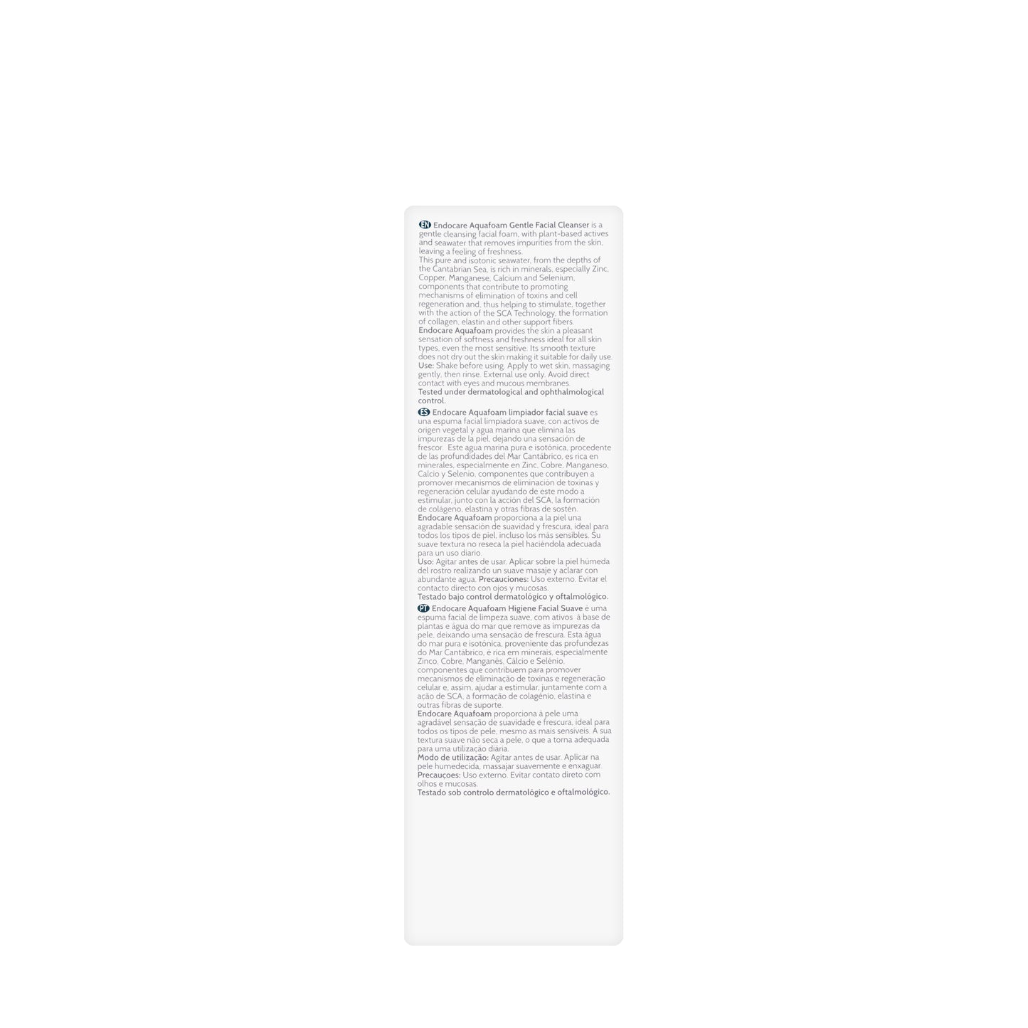 Endocare Aquafoam Cleansing Wash 125 Ml