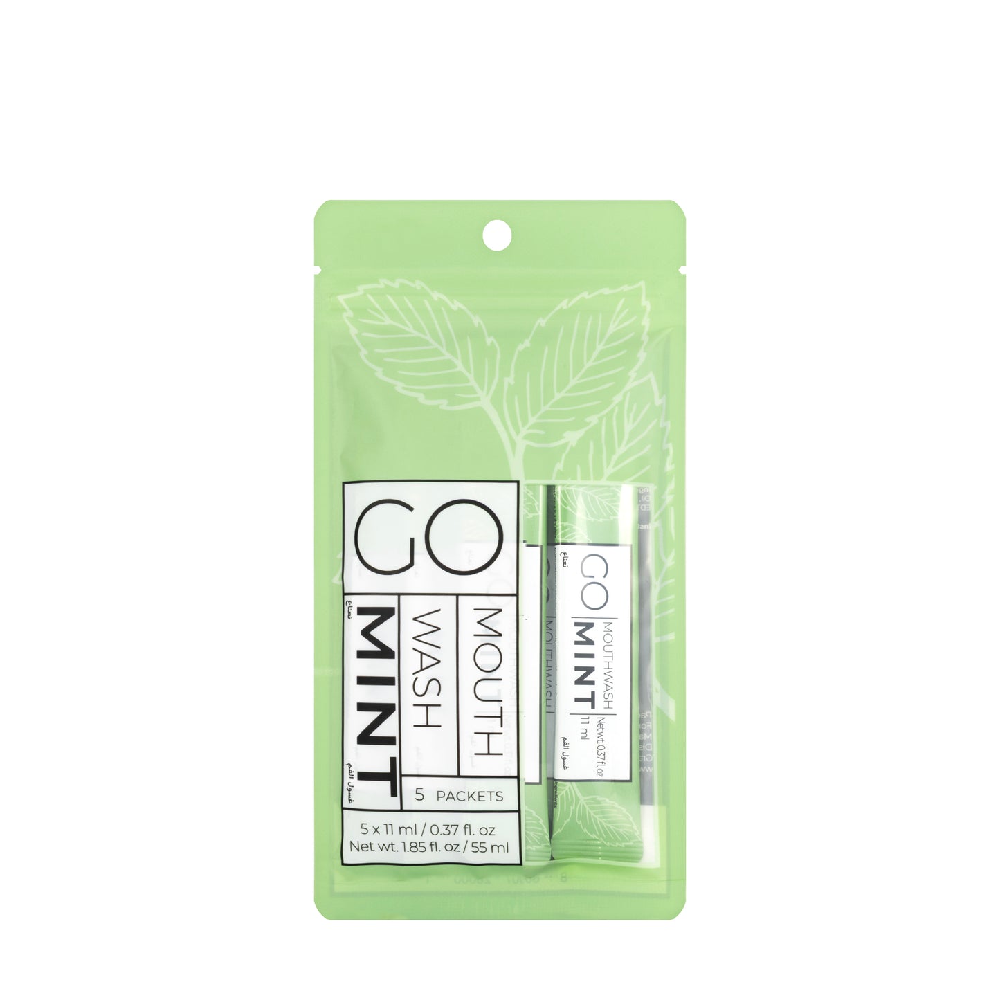 Go Mouthwash Mint Packets 5 x 11 ml