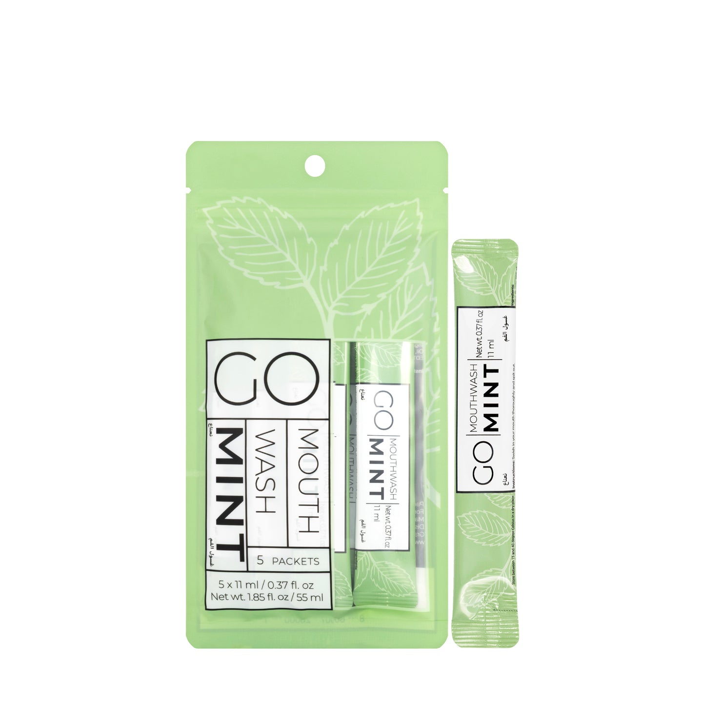 Go Mouthwash Mint Packets 5 x 11 ml