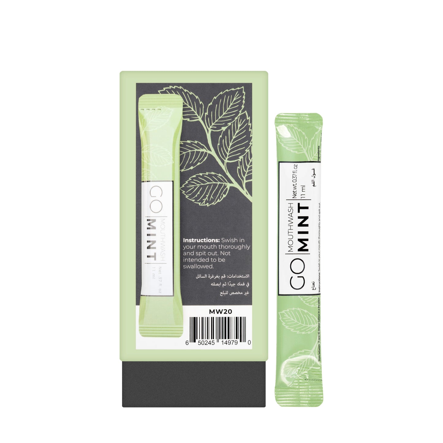 Go Mouthwash Mint Packets 20 x 11 ml