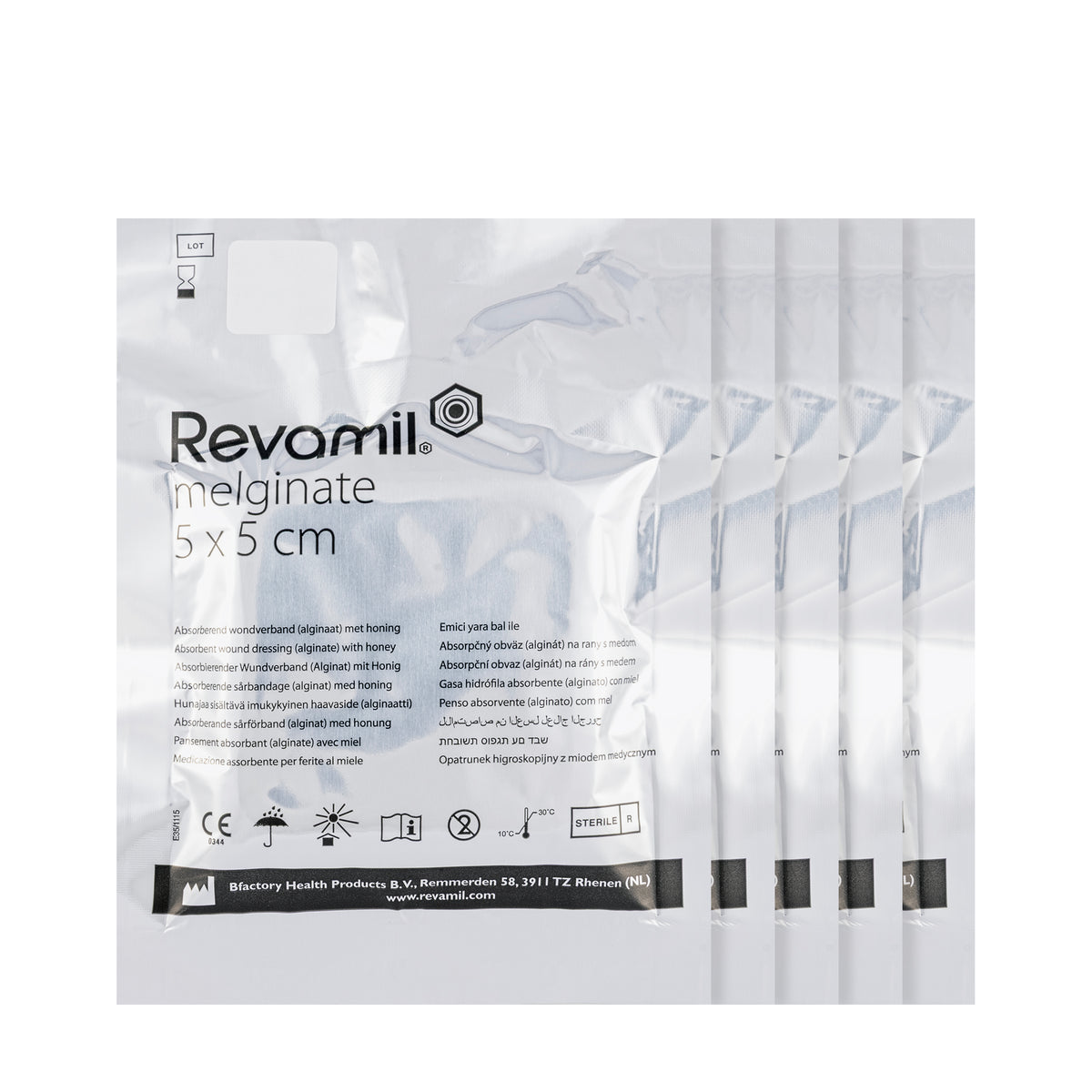 Revamil Wound Dressing 5 x 5 cm 5 Pieces