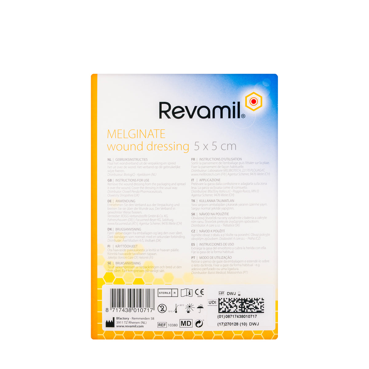 Revamil Wound Dressing 5 x 5 cm 5 Pieces