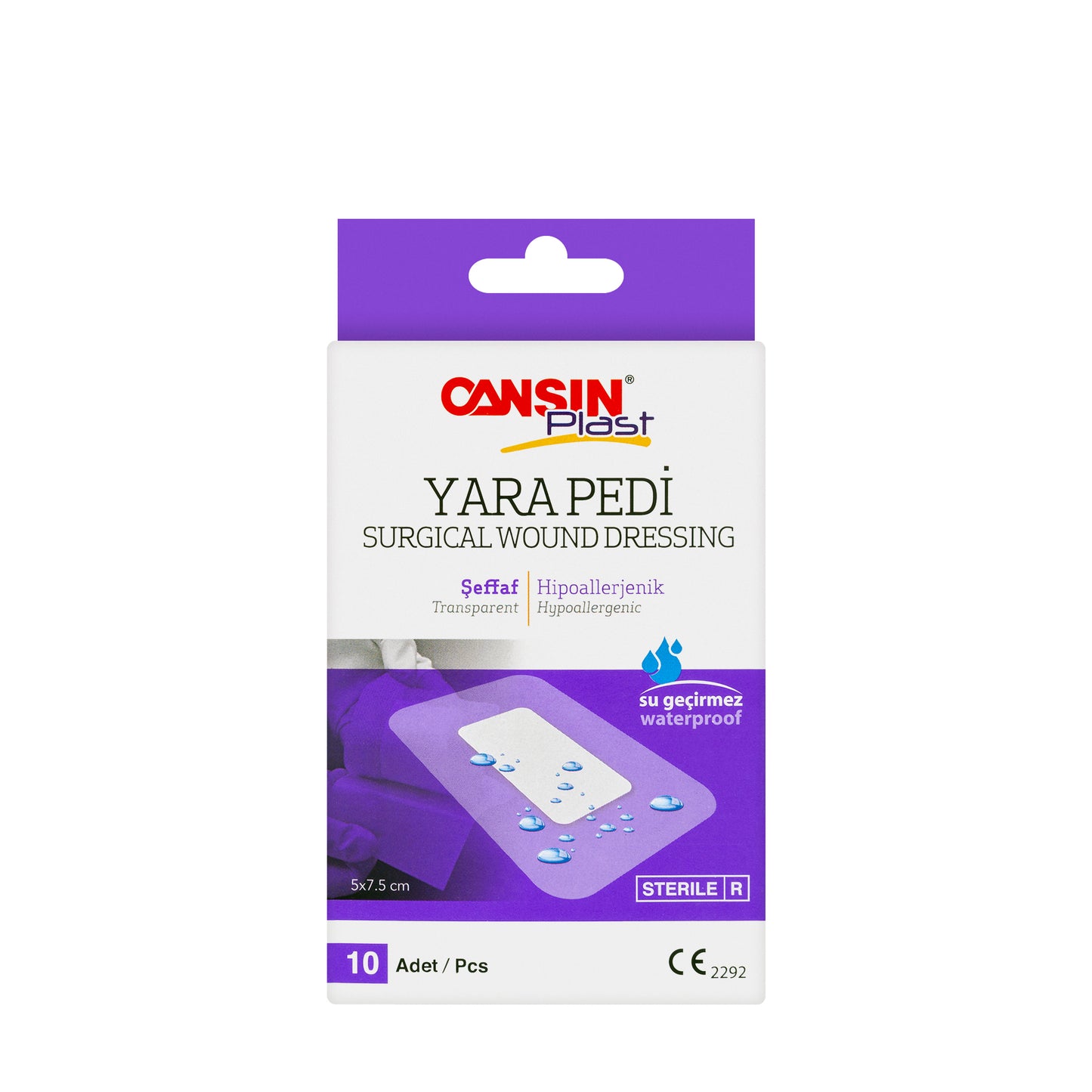 Cansinplast Wound Dressing 5x7.5 cm 10 Pieces