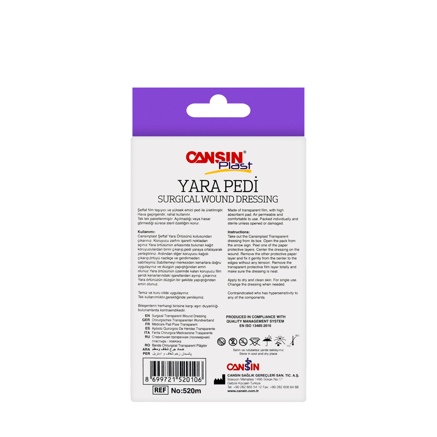 Cansinplast Wound Dressing 5x7.5 cm 10 Pieces