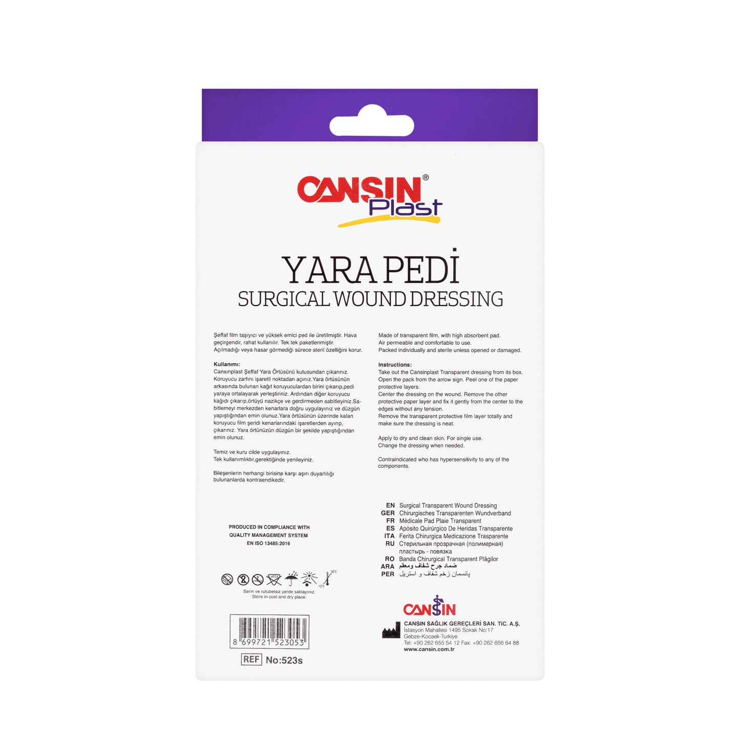 Cansinplast Wound Dressing 9x15 cm 5 Pieces