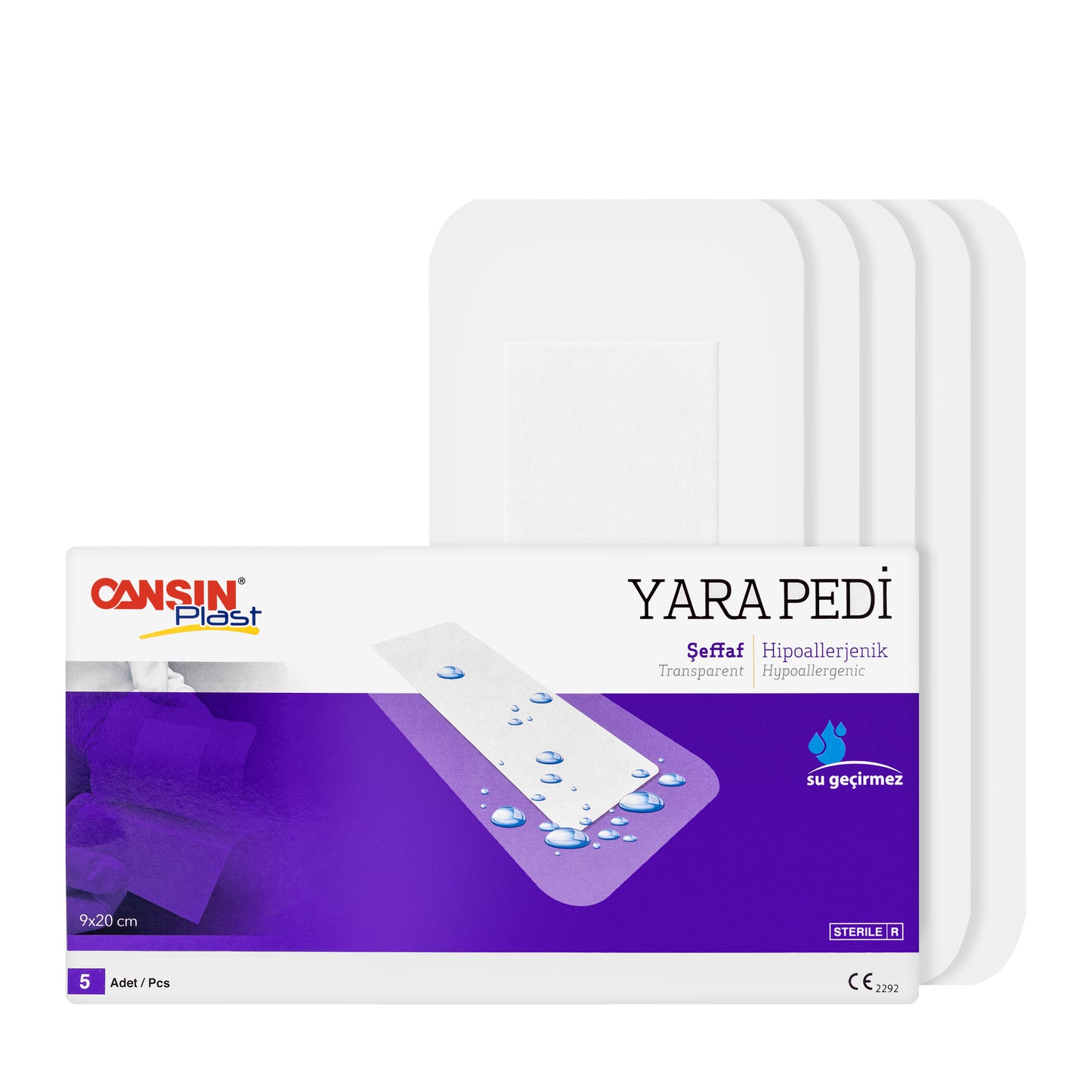 Cansinplast Wound Dressing 9x20 cm 5 Pieces
