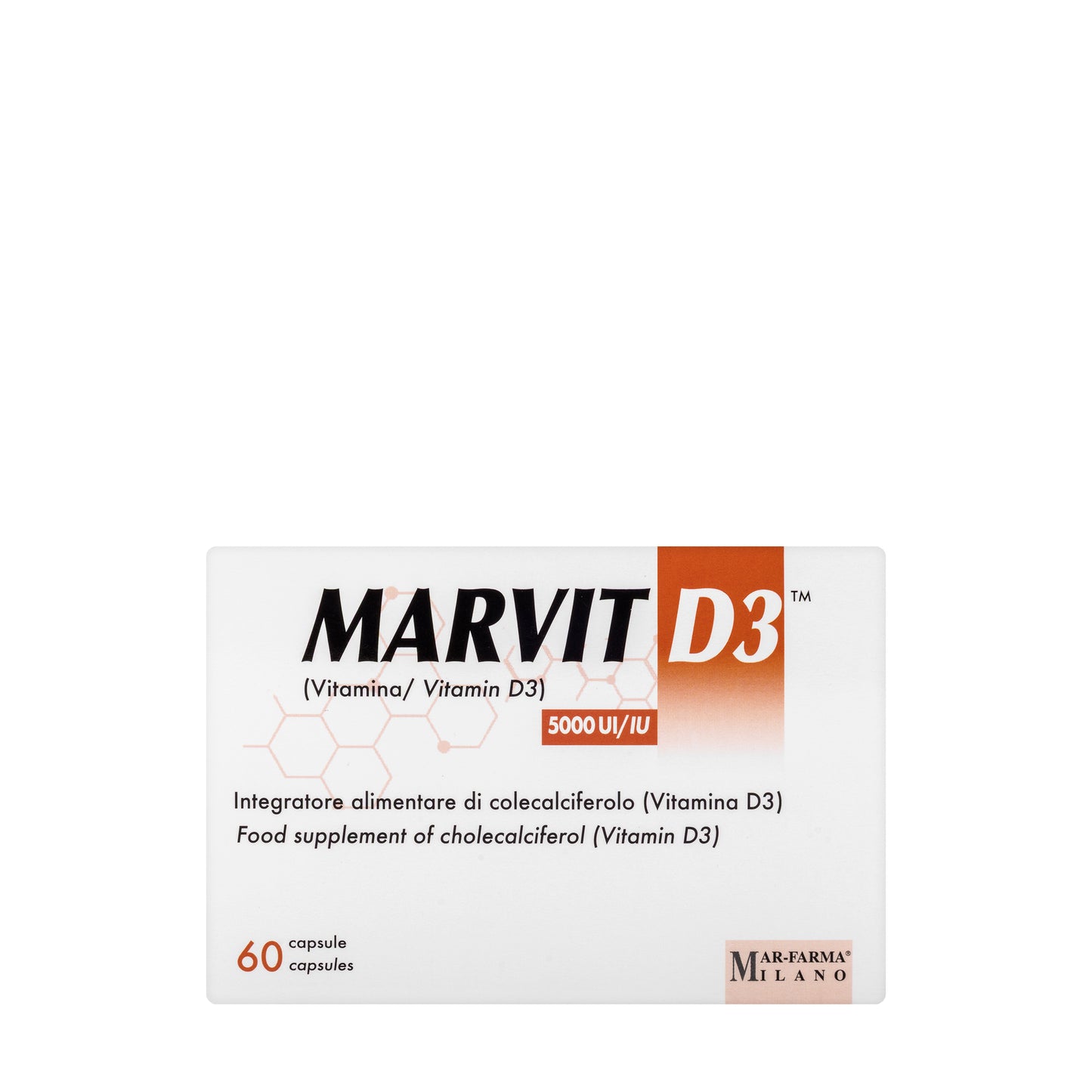Marvit Vitamin D3 5000 IU 60 Capsules