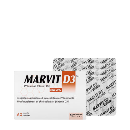 Marvit Vitamin D3 5000 IU 60 Capsules