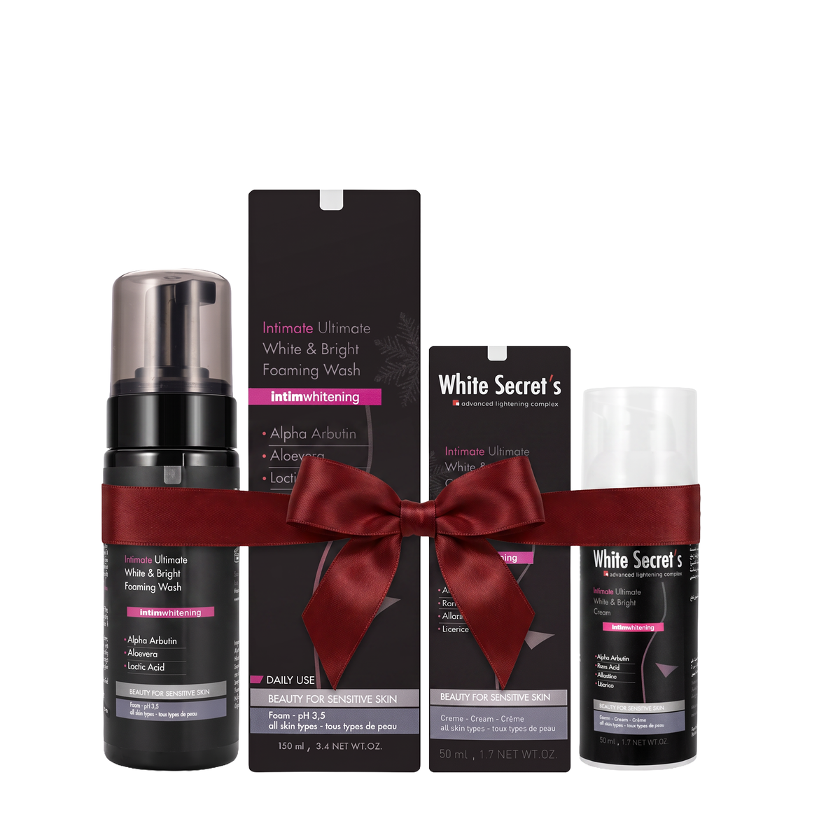 White Secrets Intimate Cream + Wash 150 ml Kit Off