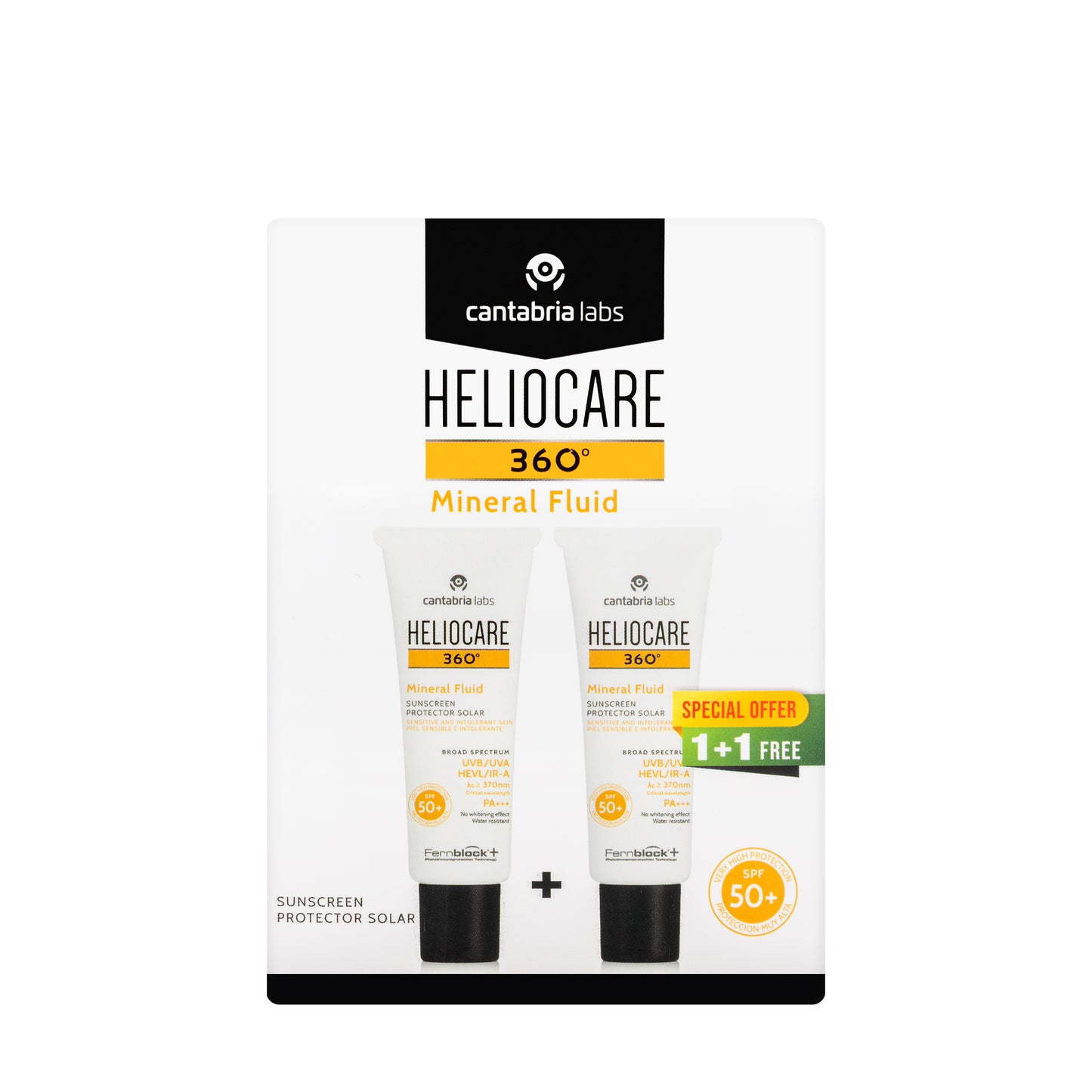 Heliocare SPF 50+ Mineral Fluid 50 ml 1+1 Offer