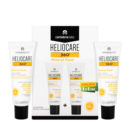 Heliocare SPF 50+ Mineral Fluid 50 ml 1+1 Offer