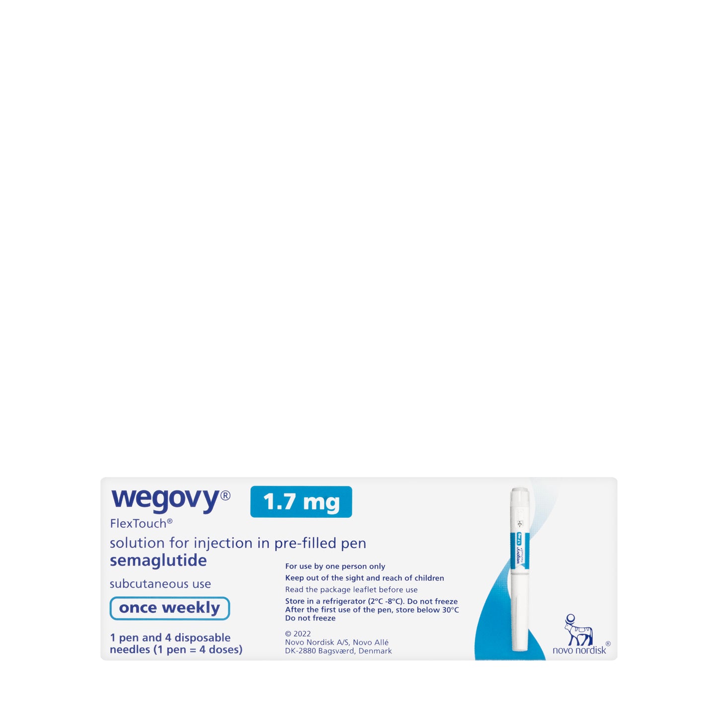 Wegovy 1.7 mg/0.75 ml Injection Pre-Filled Pen 1 Piece