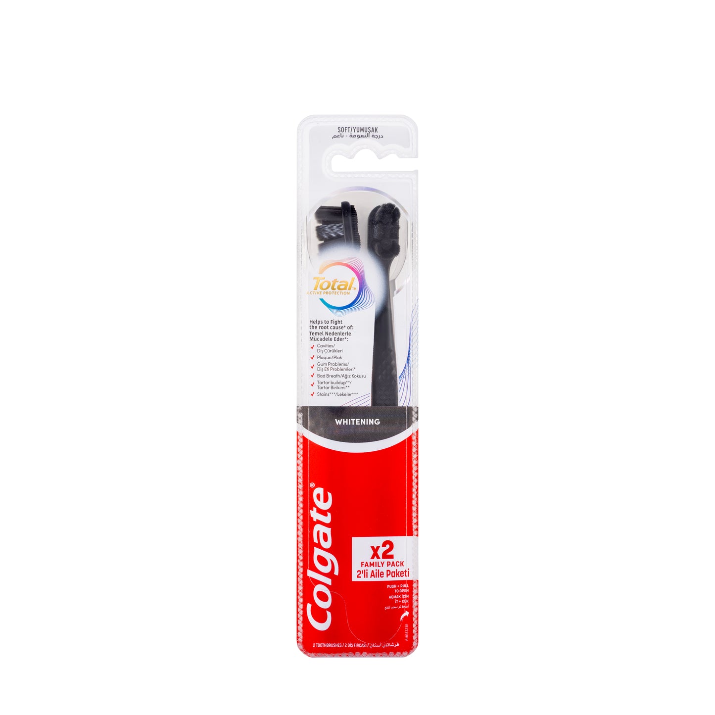 Colgate Total Whitening Soft Toothbrush 2 Pieces
