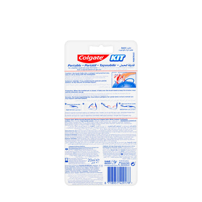 Colgate Toothbrush + Optic White Instant Toothpaste 20 ml Travel Kit
