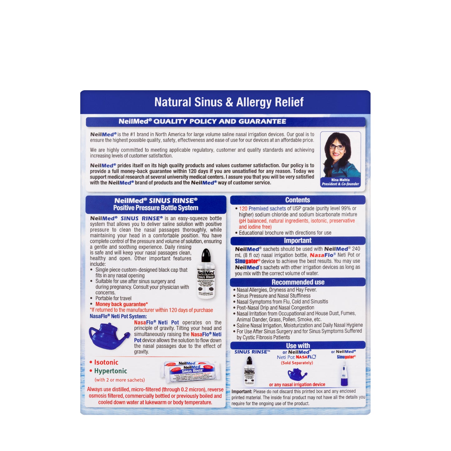 Neilmed Sinus Rinse 120 Sachets
