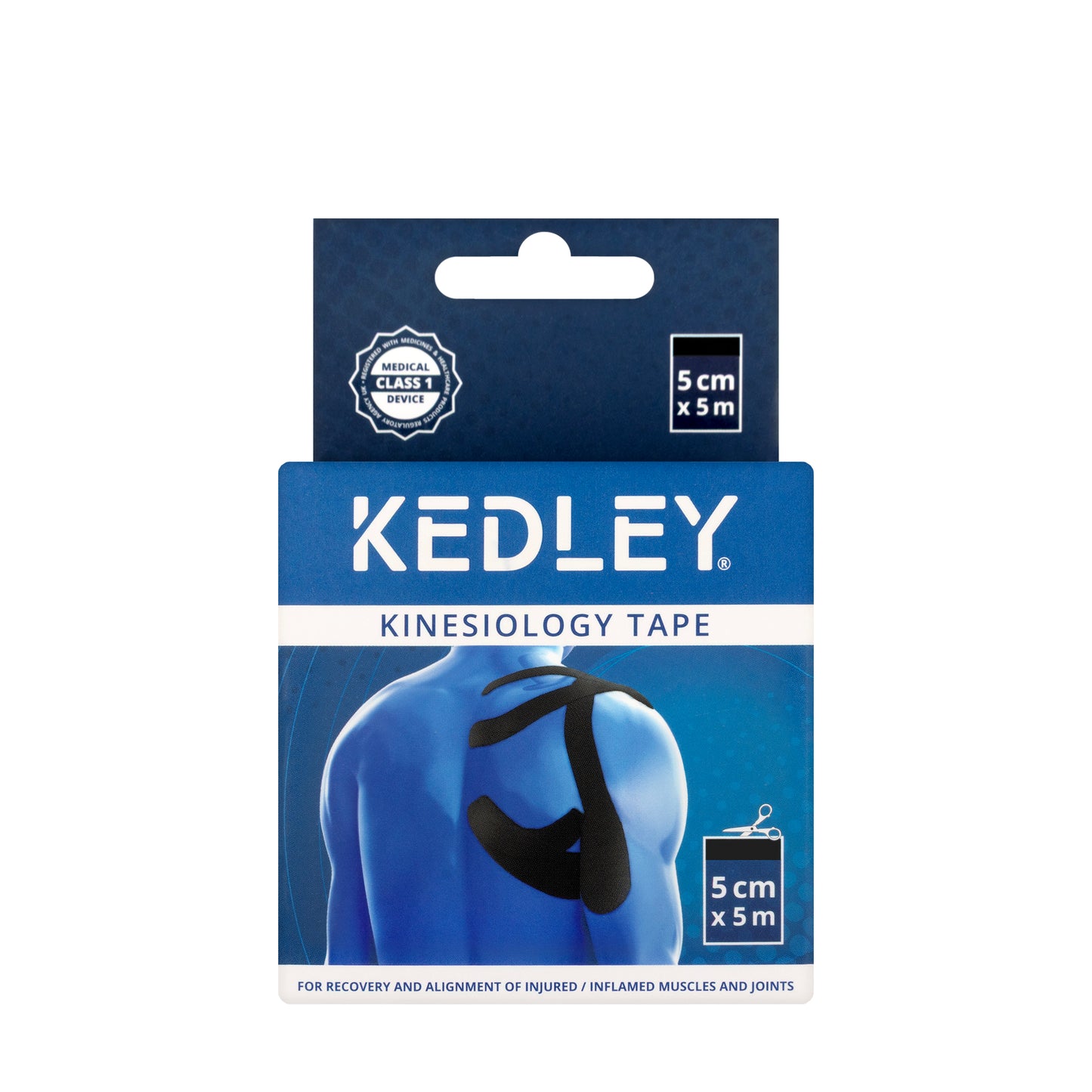 Kedley Kinesiology Tape 5 cm x 5 m [Black] KED033