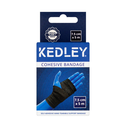 Kedley Cohesive Bandage 7.5 cm x 5 m [Black] KED037