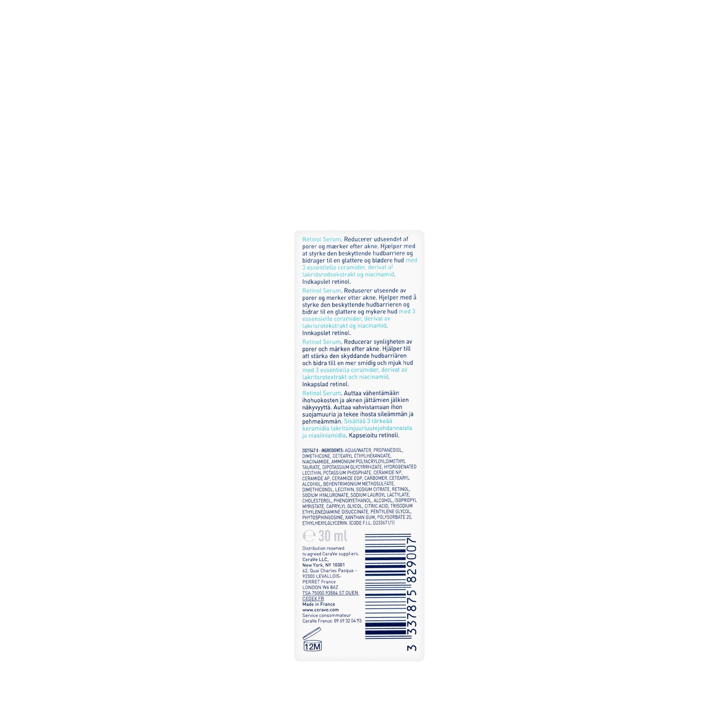 CeraVe Resurfacing Retinol Serum for Post-Acne Marks and Skin Texture  1Oz