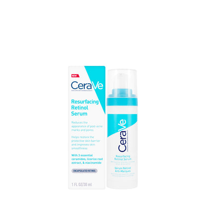 CeraVe Resurfacing Retinol Serum for Post-Acne Marks and Skin Texture  1Oz