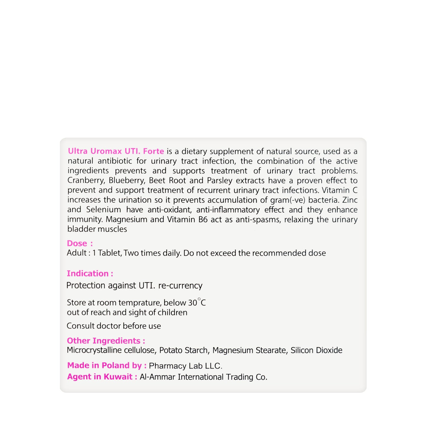 Ultra Uromax Uti Forte 60 Tablet
