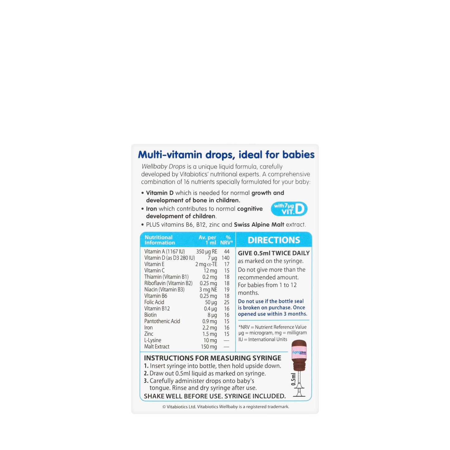Wellbaby Multivitamin Drops 30 ml