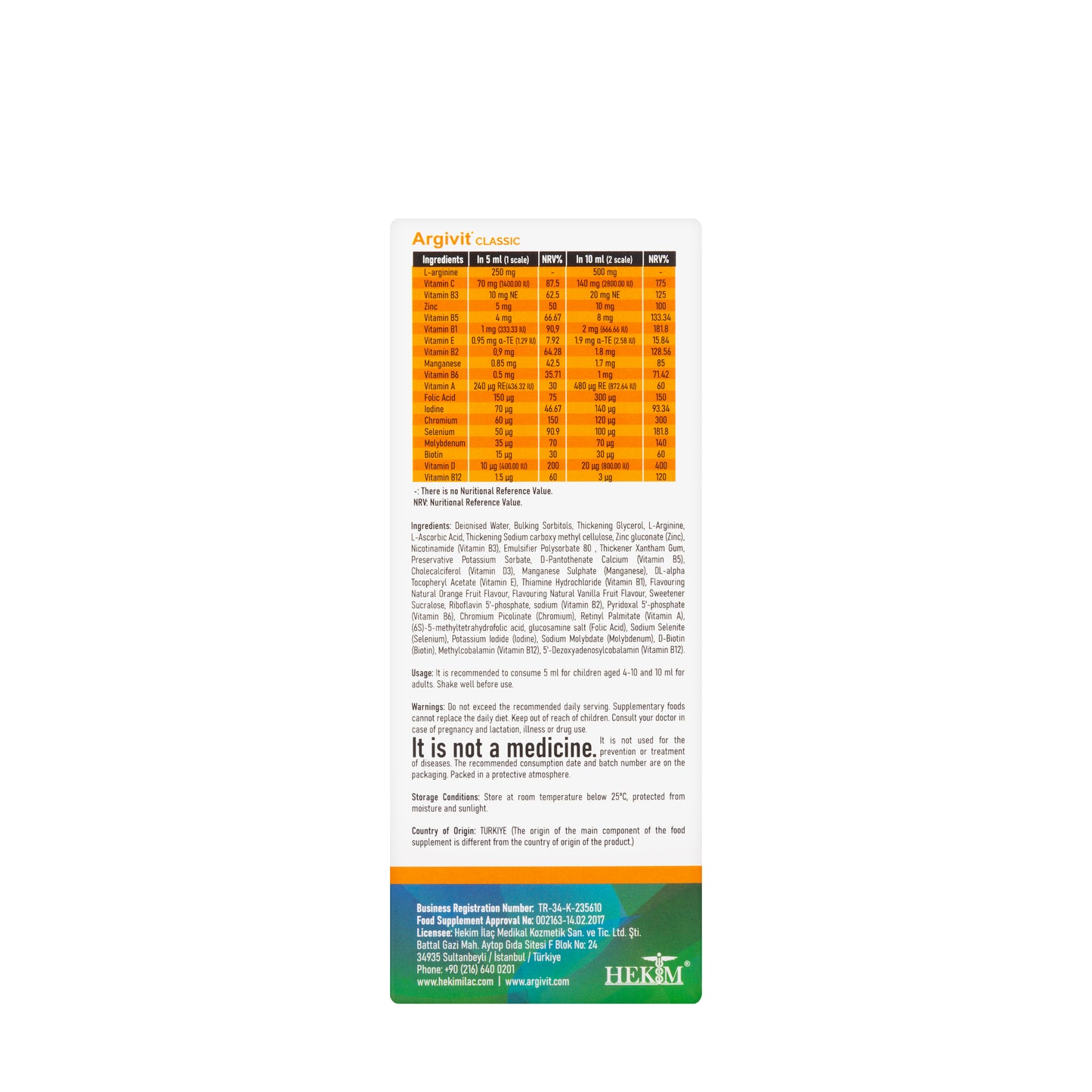 Argivit Classic Multivitamin Syrup 150 ml