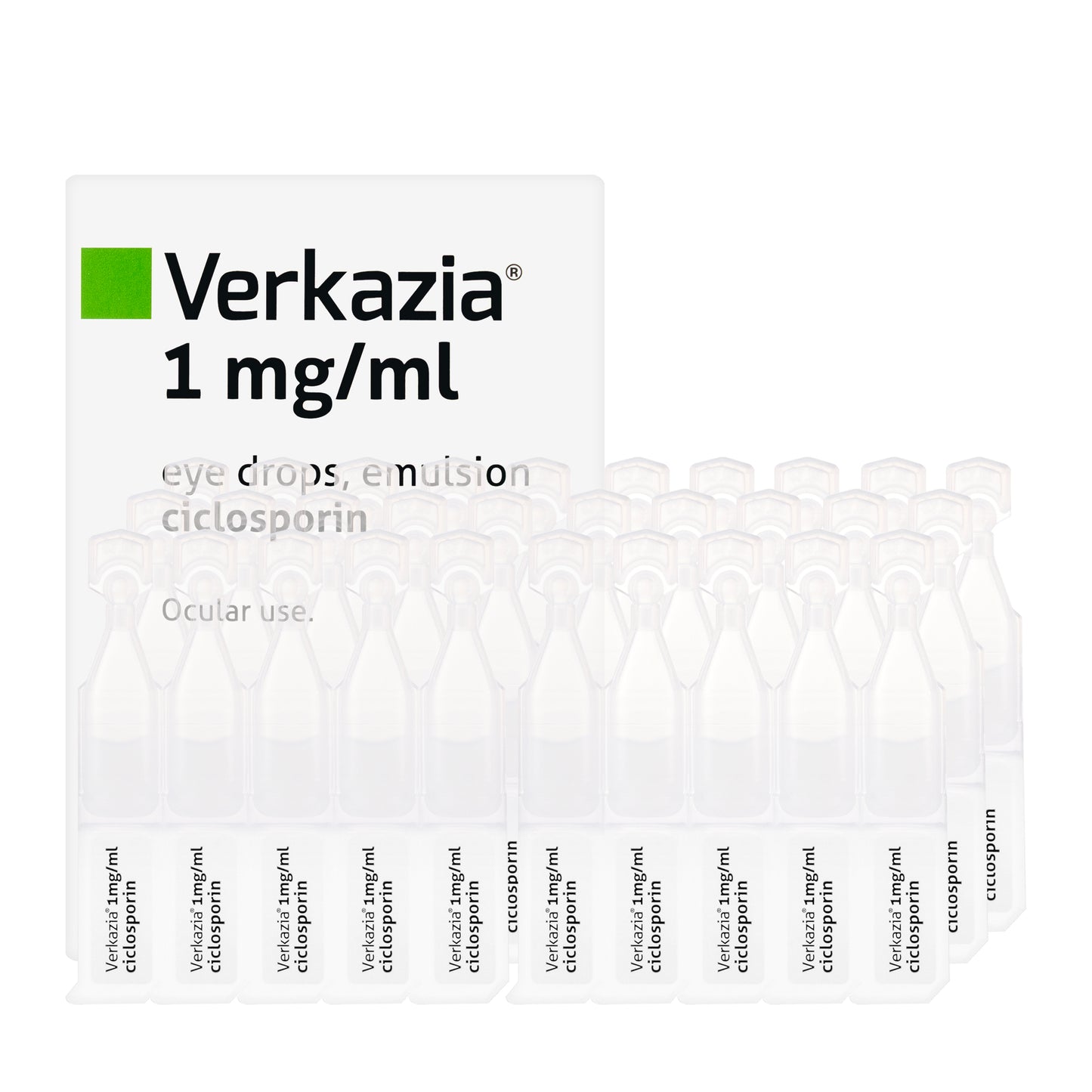 Verkazia 1 mg/ml Eye Drops 30 Single Dose