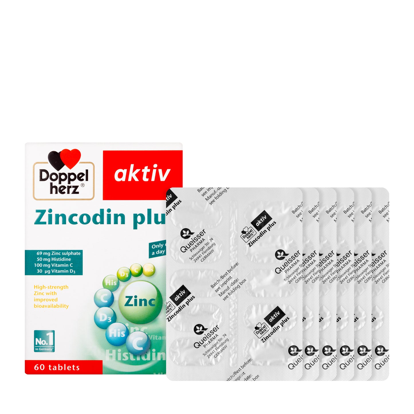 Doppel Herz Zincodin Plus 60 Tablets