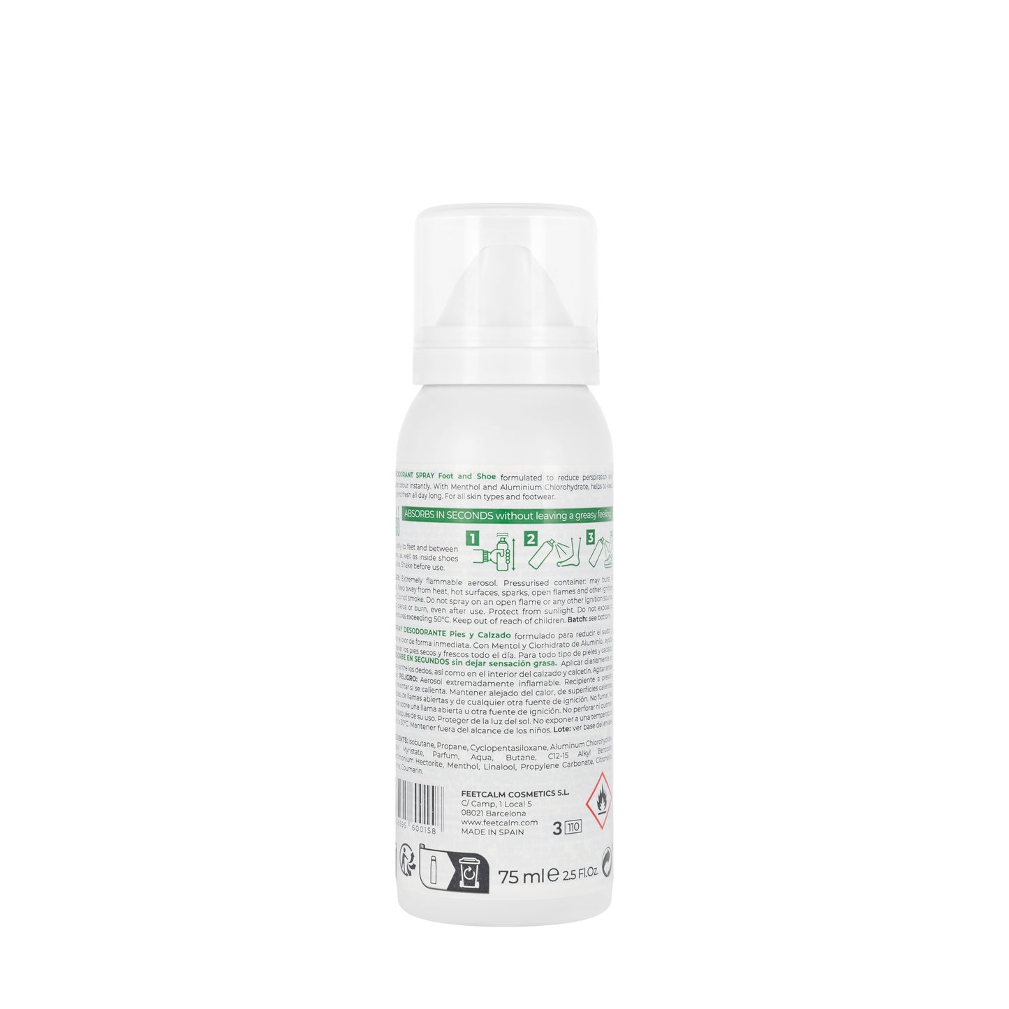 Feetcalm Foot & Shoe Deodorant Spray 75 ml